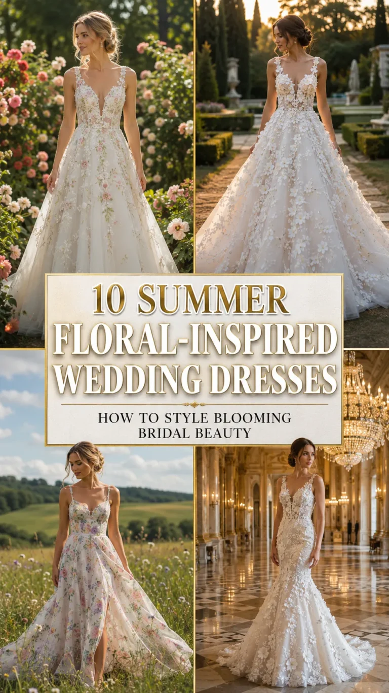 Summer Floral-Inspired Wedding Dresses: How to Style Blooming Bridal Beauty