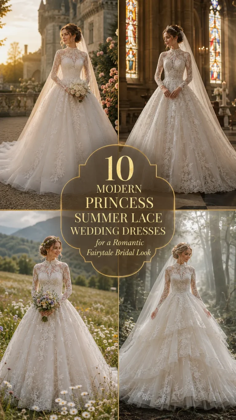 modern princess summer lace wedding dresses for a romantic fairytale bridal look