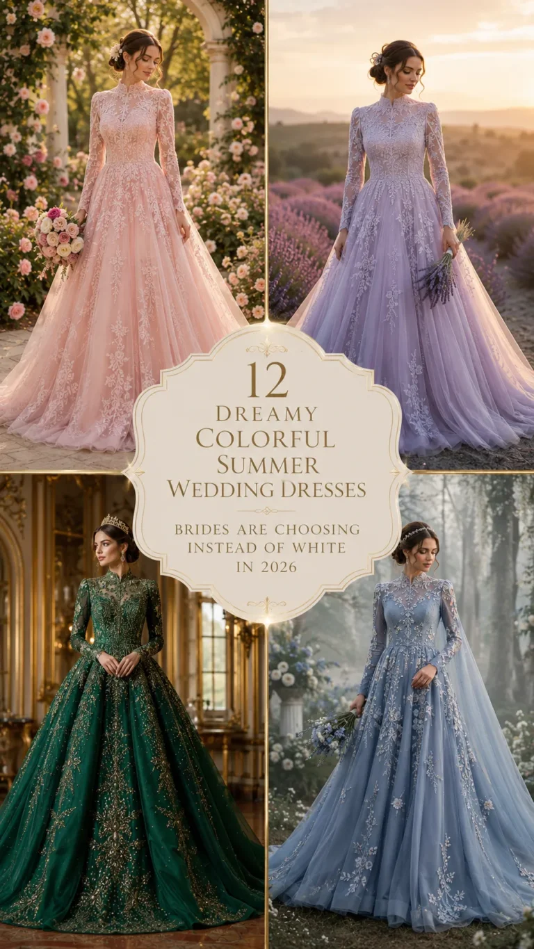Dreamy Colorful Summer Wedding Dresses Brides Are Choosing Instead of White in 2026