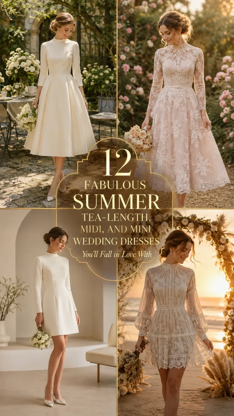Fabulous Summer Tea-Length, Midi, and Mini Wedding Dresses You’ll Fall in Love With