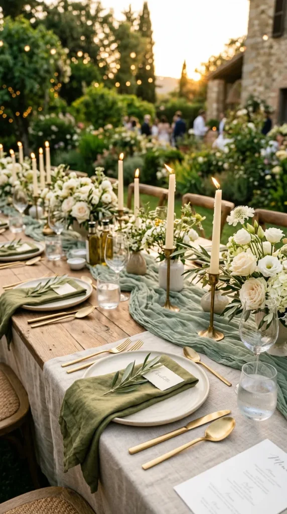 Add Soft Linen Textures in Sage and Olive Tones