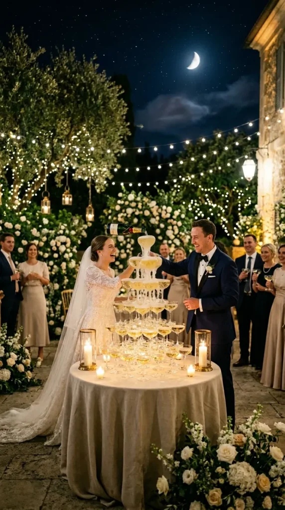 Add a Moonlit Champagne Tower
