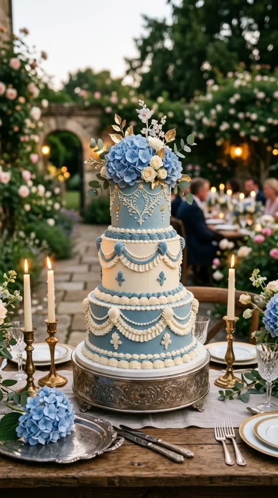 Blue and Ivory Lambeth Cakes Inspired by Antique China