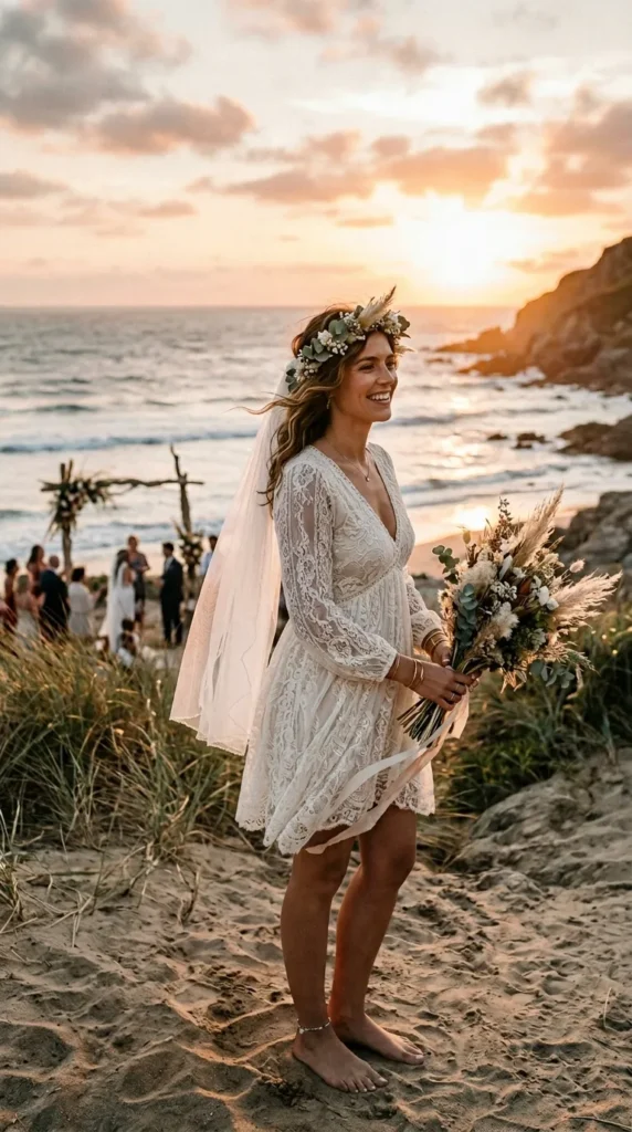 Bohemian Lace Mini Dress