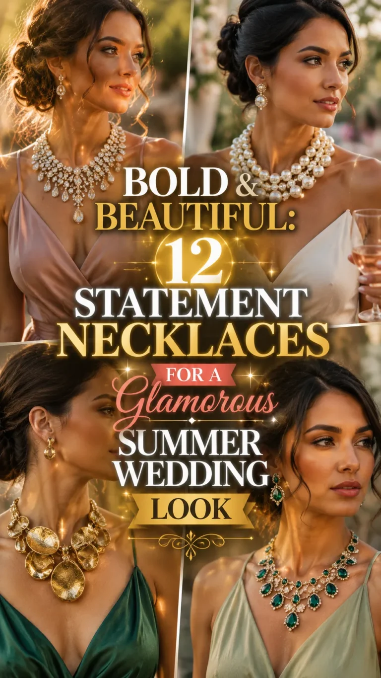 Bold & Beautiful Statement Necklaces for a Glamorous Summer Wedding Look