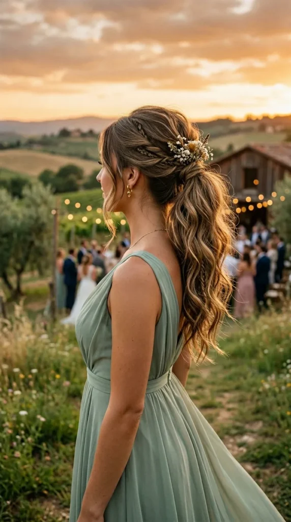 Braided Ponytails with Soft Boho Texture