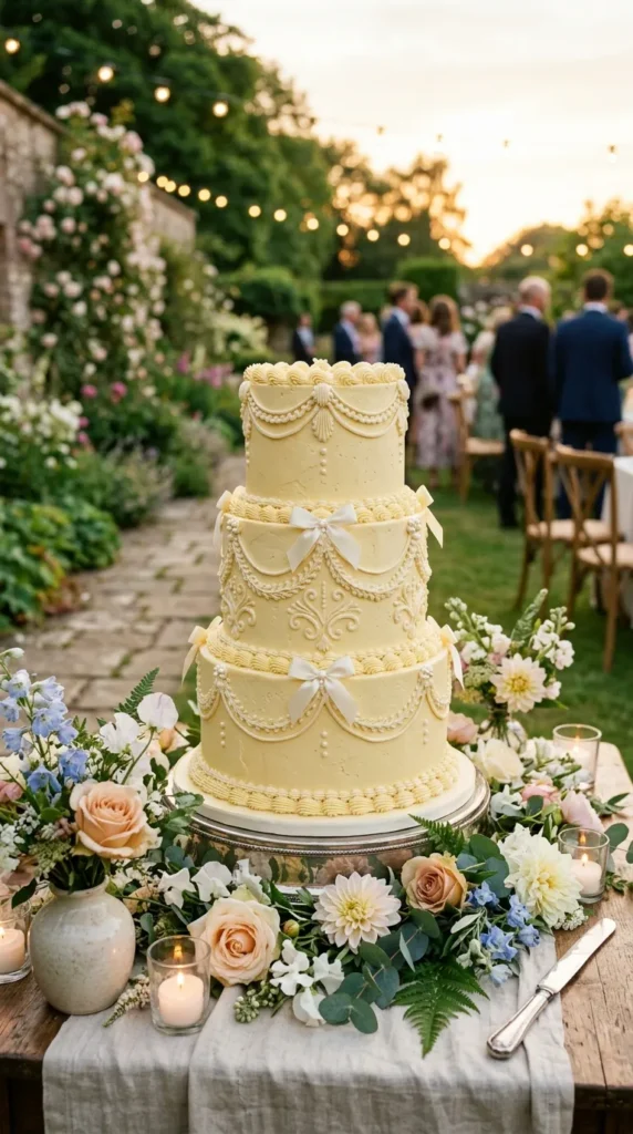 Butter Yellow Lambeth Cakes for Summer Romance