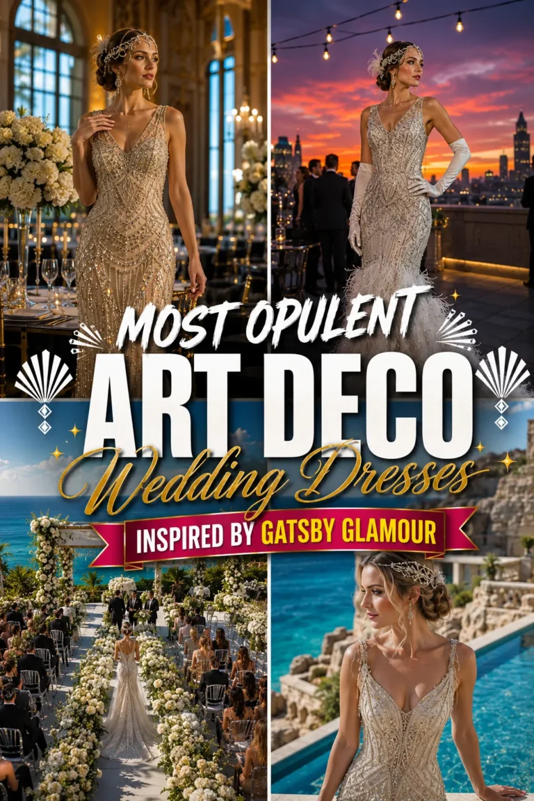 Opulent Art Deco Summer Wedding Dresses Inspired by Gatsby Glamour