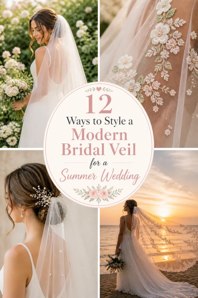 12 Ways to Style a Modern Bridal Veil for a Summer Wedding