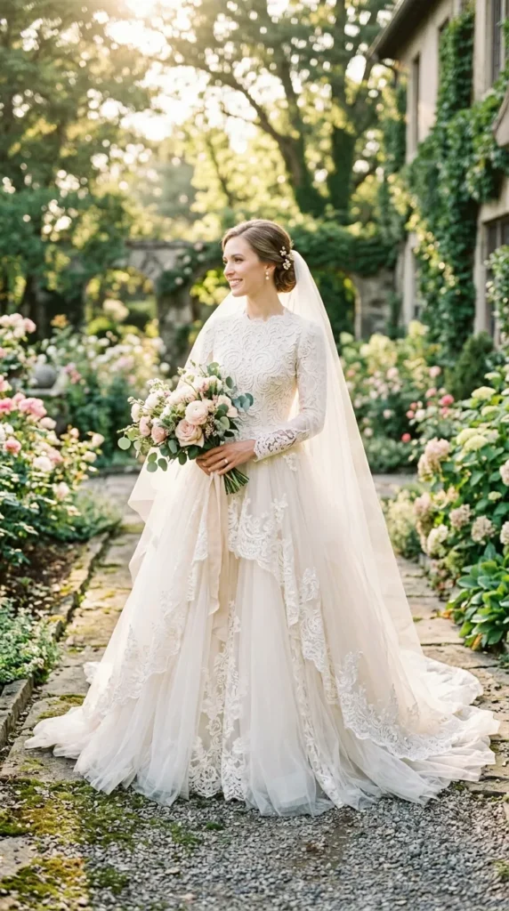 Classic Guipure Lace Ball Gown