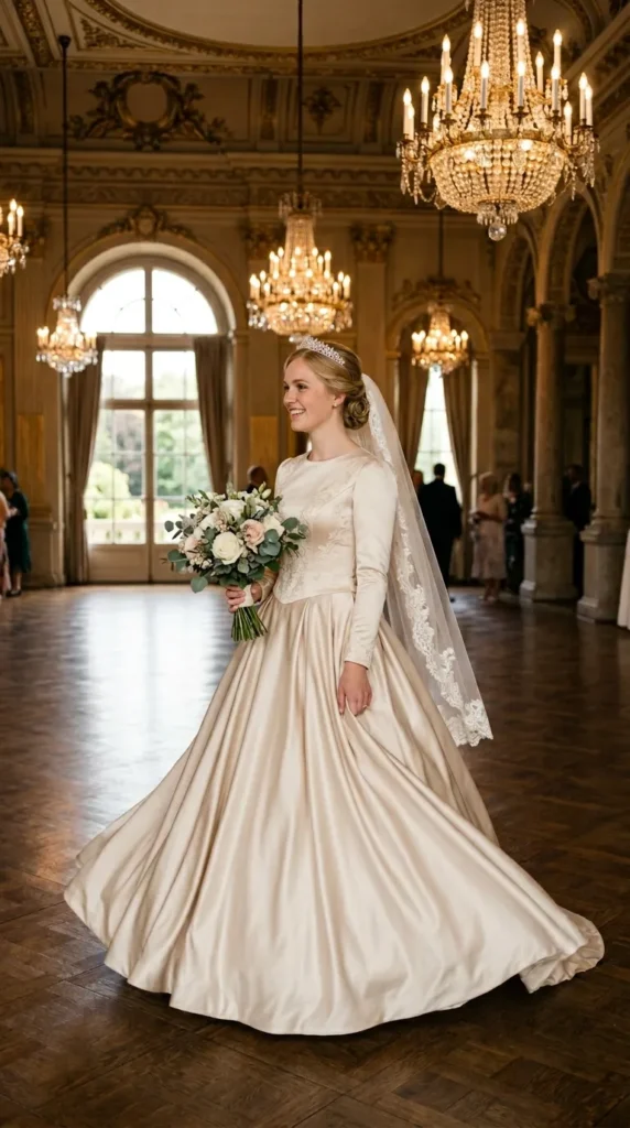 Classic Satin Corset Ball Gown