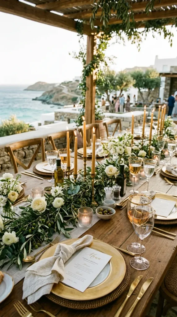 Combine Gold with Natural Summer Greenery