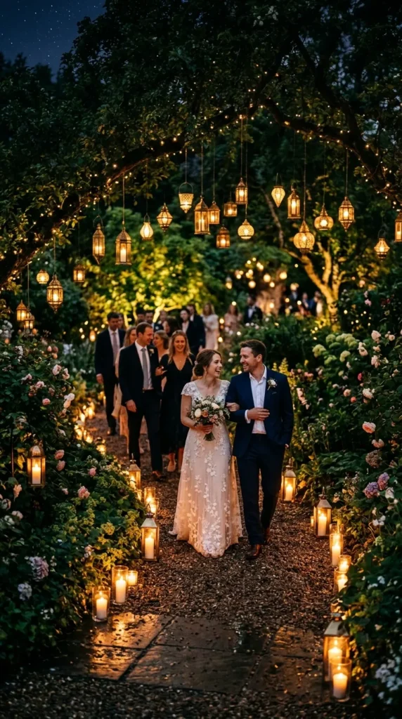 Create Candlelit Garden Pathways Through Trees