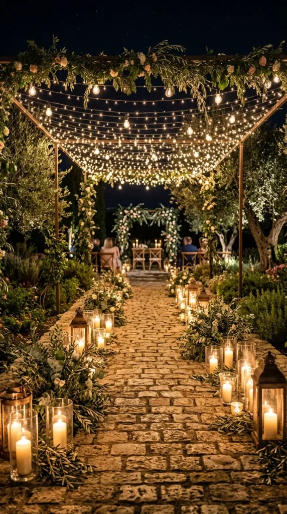 Create Candlelit Olive Green Pathways