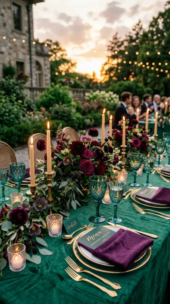 Create Jewel-Toned Tablescapes with Candlelight