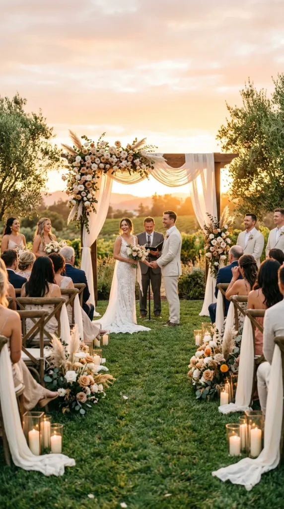 Create a Golden Hour Ceremony Setup