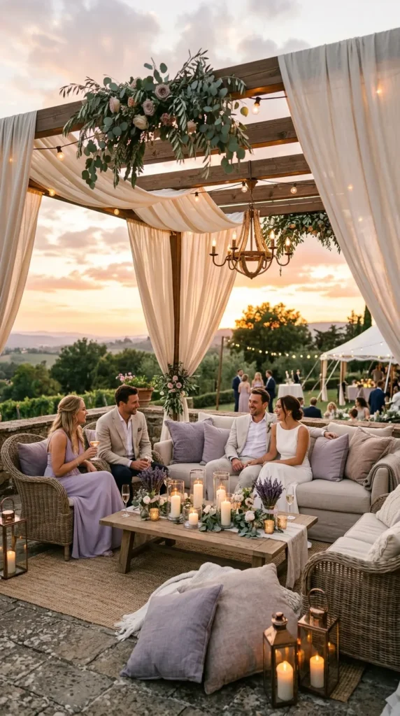 Create a Lavender Sunset Lounge Area