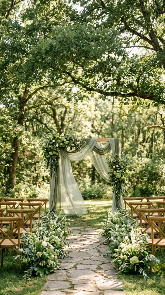 Create a Monochrome Green Ceremony Space