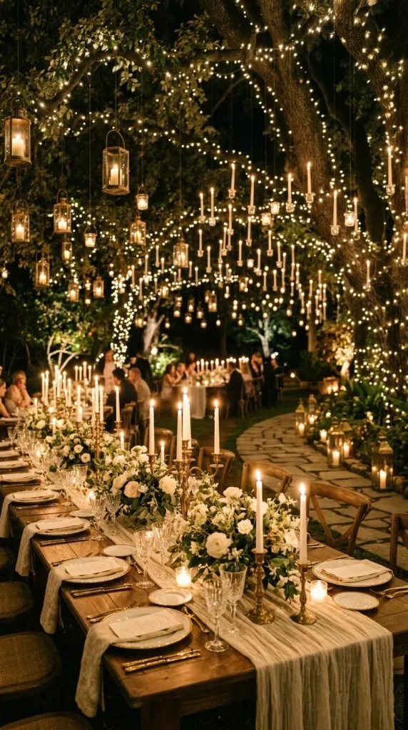 Create an Enchanted Candlelit Garden Reception