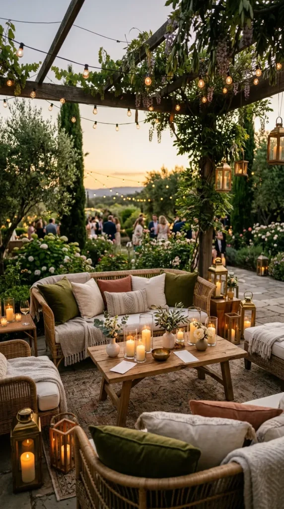 Create an Olive Green Lounge Area Outdoors