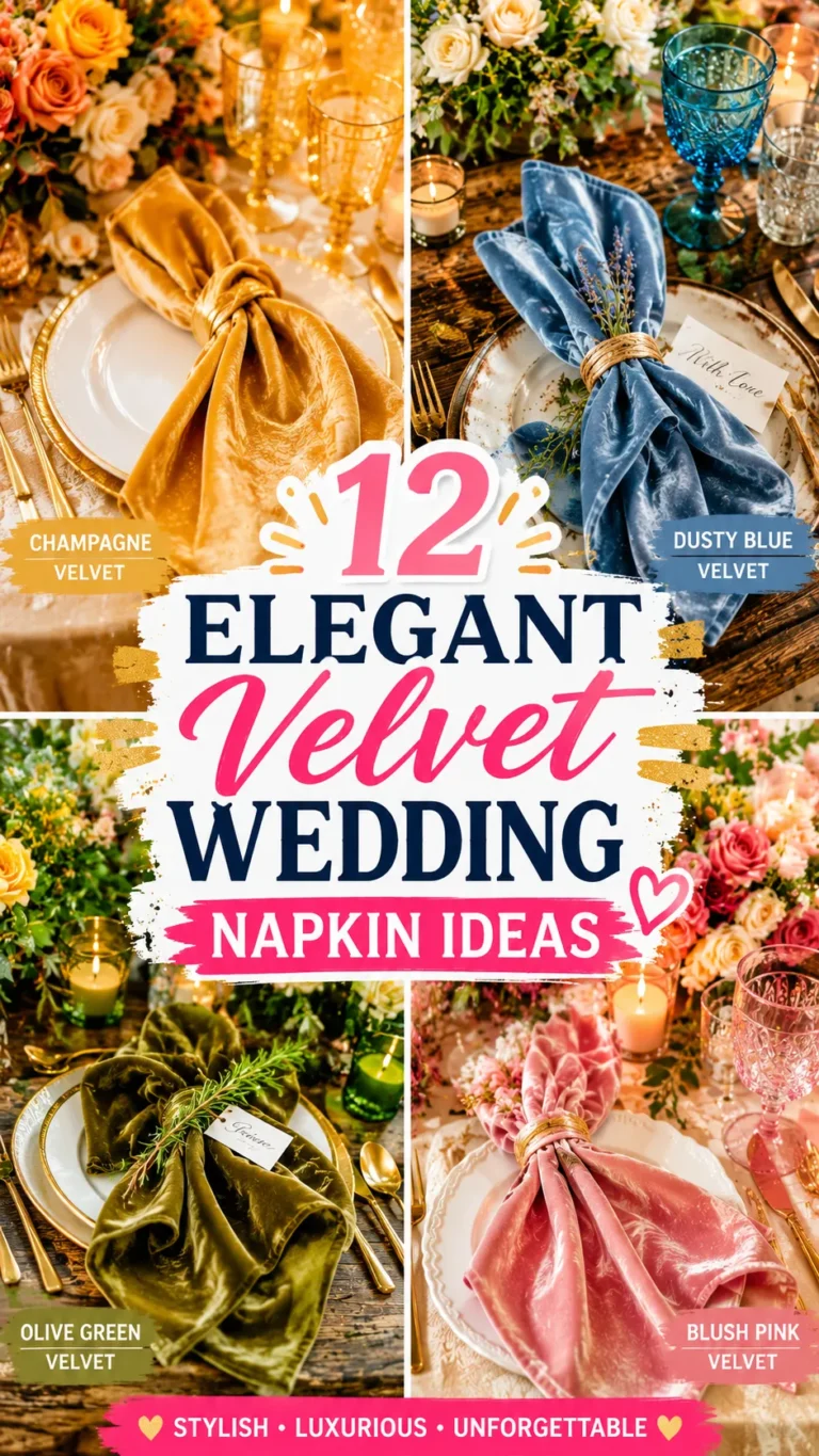 Elegant Velvet Wedding Napkin Ideas for a Luxurious Summer Tablescape
