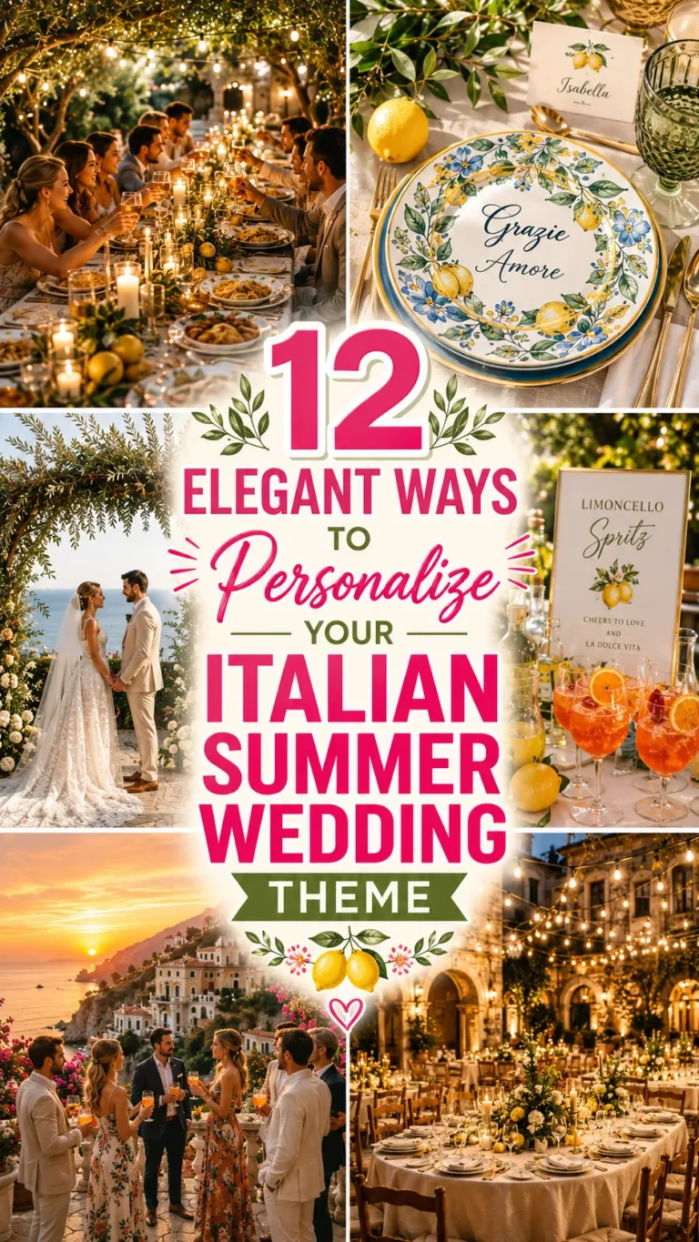 Elegant Ways to Personalize Your Italian Summer Wedding Theme
