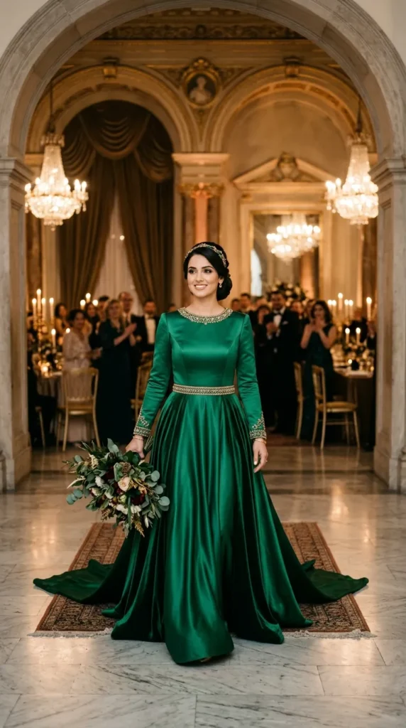 Emerald Green Statement Gown