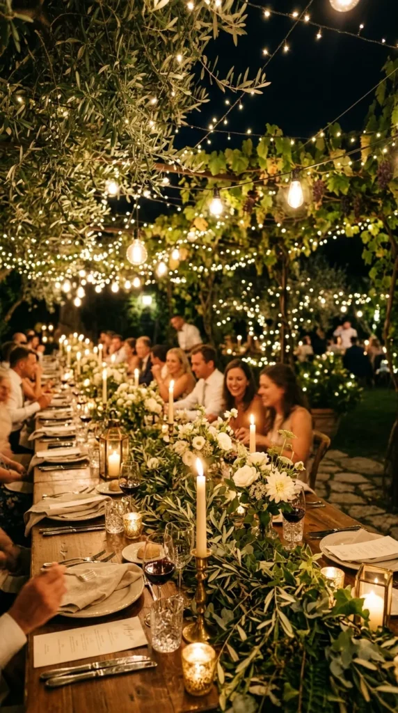 End the Night with a Candlelit Garden Atmosphere