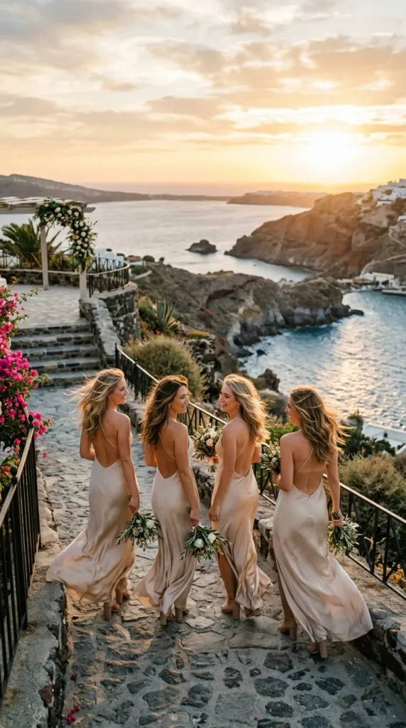 Floor-Length Champagne Dresses with Open Backs