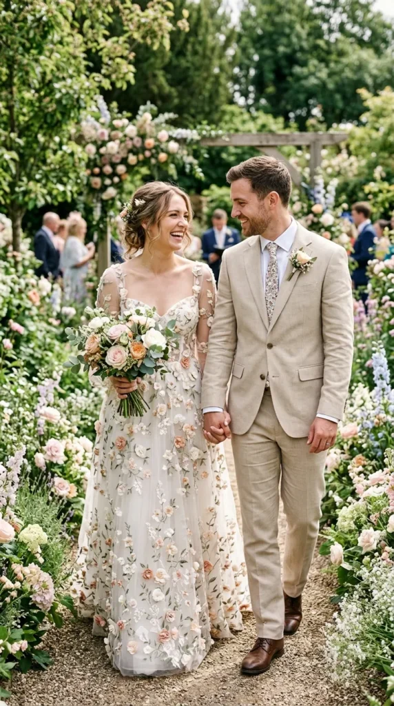 Floral-Inspired Romantic Wedding Look