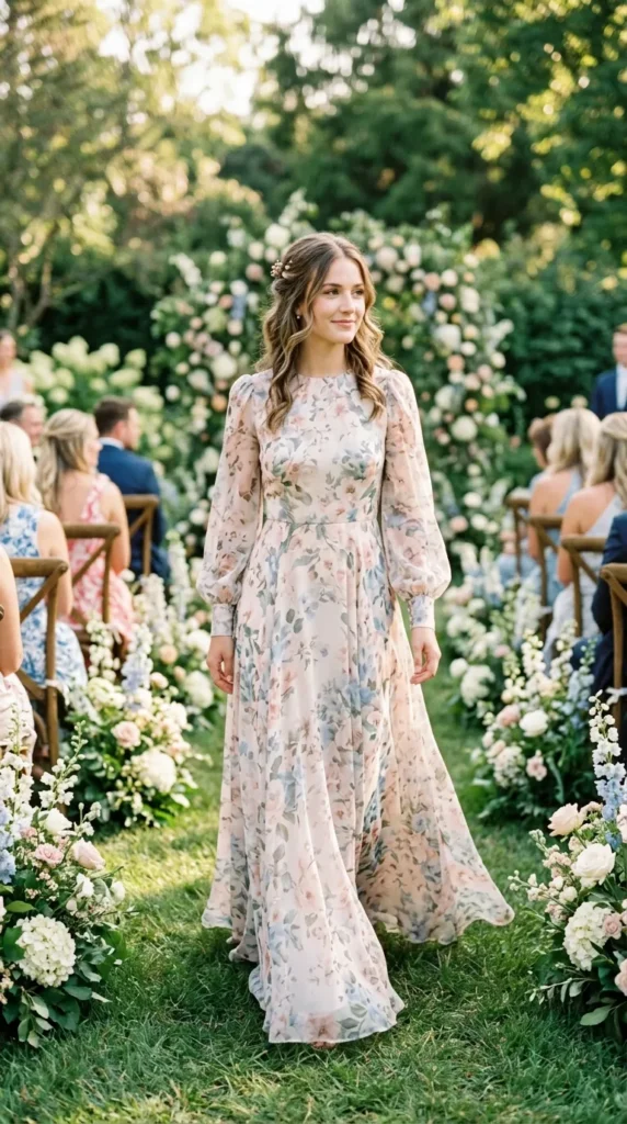 Floral Print Formal Dress