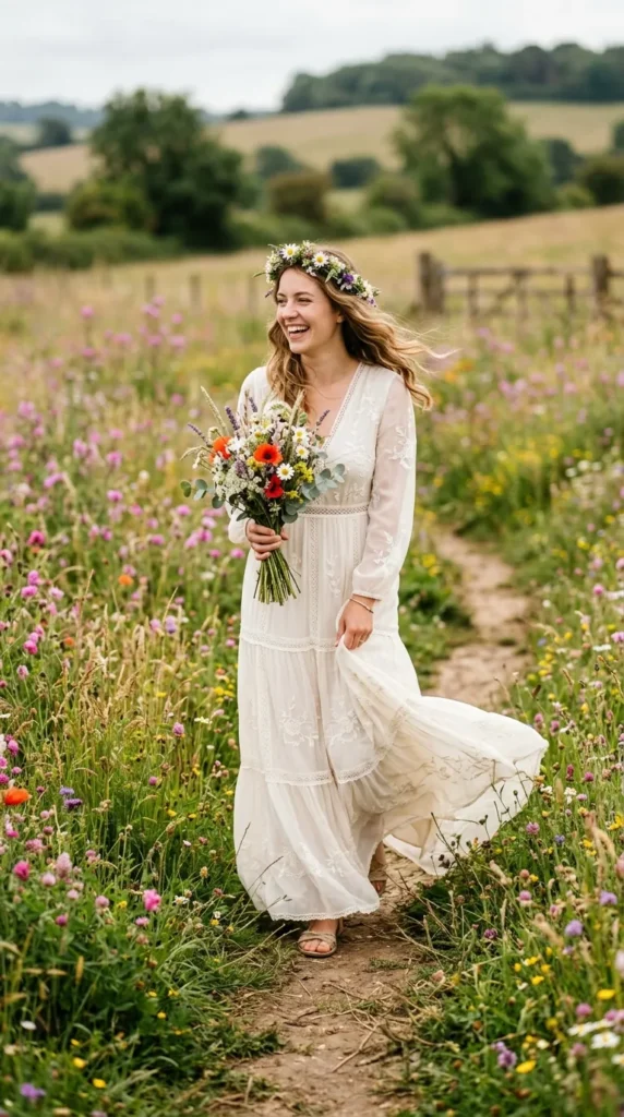 Flowy Boho Maxi Wedding Dress