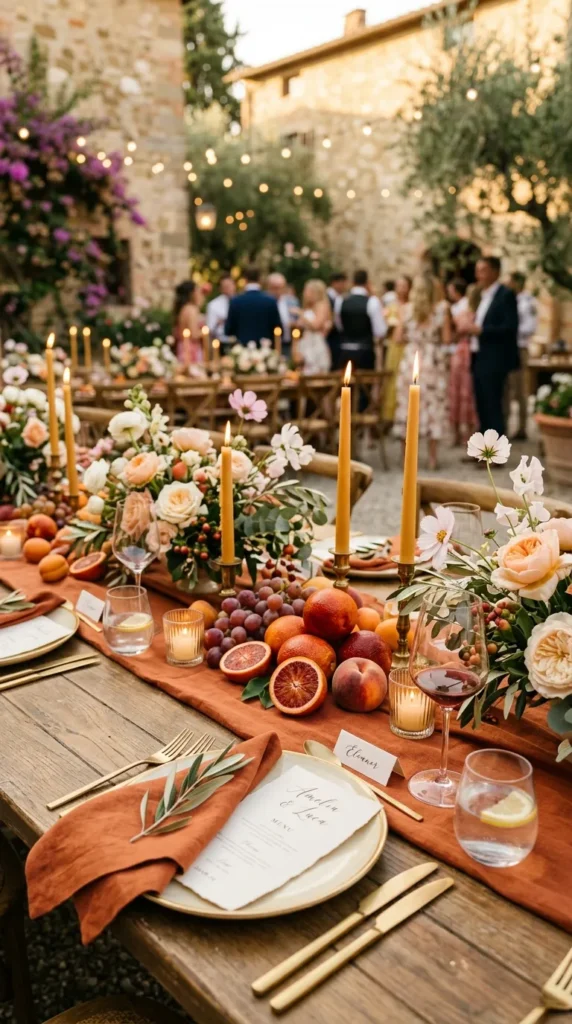 Fruit-Filled Summer Reception Tables