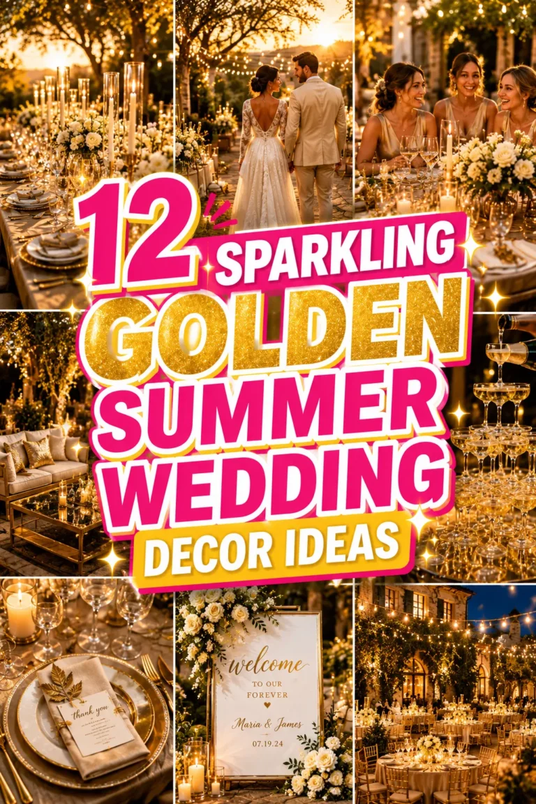 Golden Hour Romance Sparkling Summer Wedding Decor Ideas for a Luxe Celebration