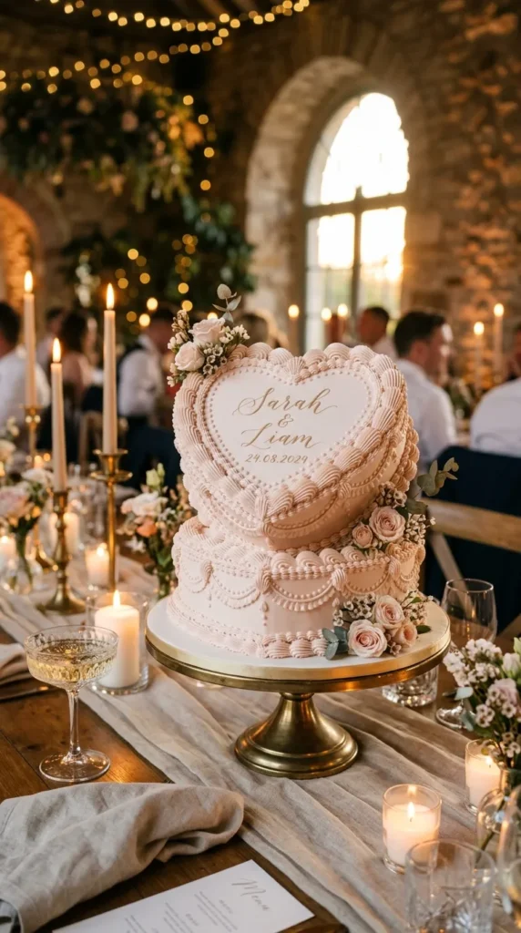 Heart-Shaped Vintage Cakes with Minimal Styling