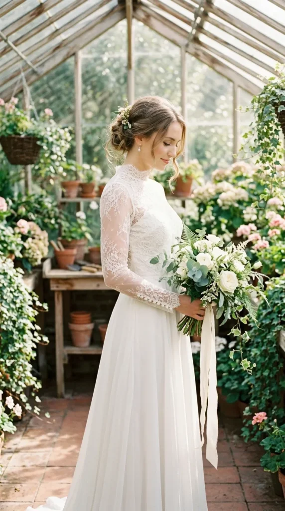 High-Slit Elegant Bridal Gown