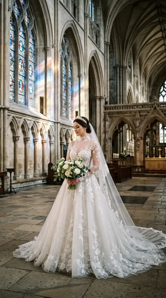 Illusion Lace Princess Gown