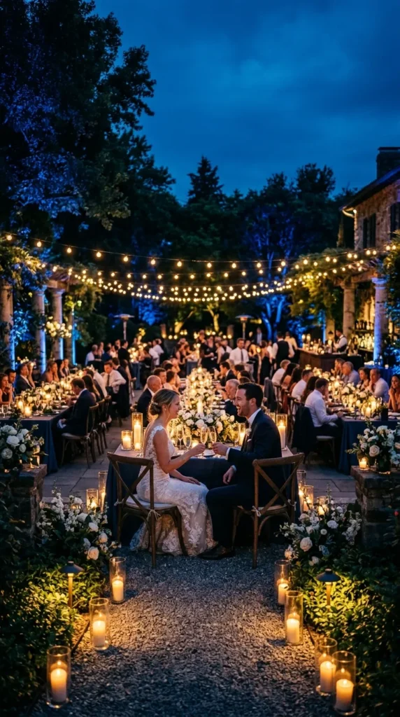 Incorporate Midnight Blue Lighting for the Reception