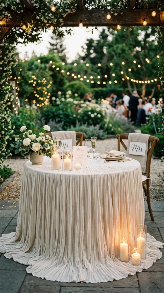 Incorporate Pleated Bridal Table Styling