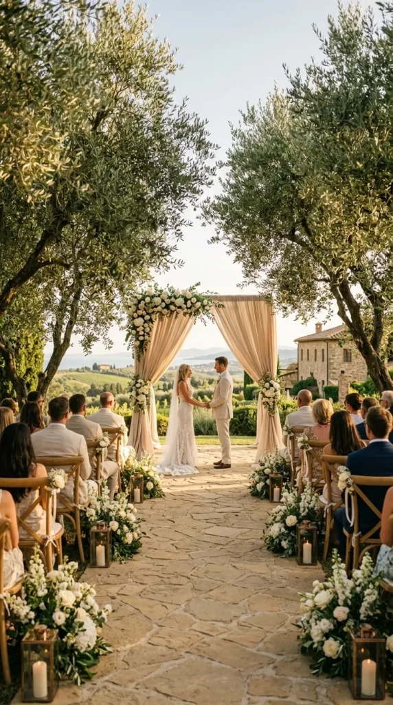 Incorporate Real Olive Trees Throughout the Venue