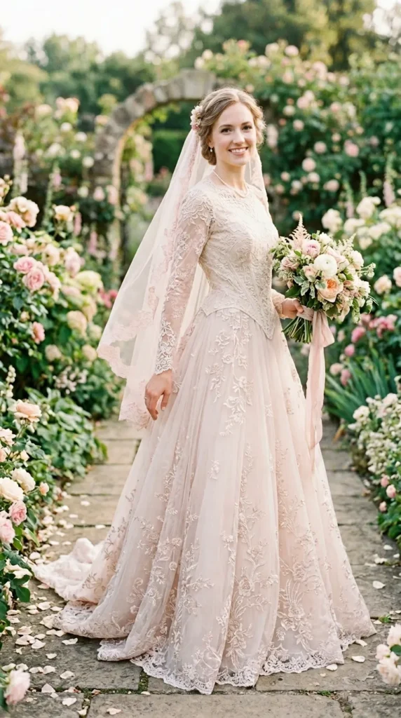 Lace Basque Waist Gown