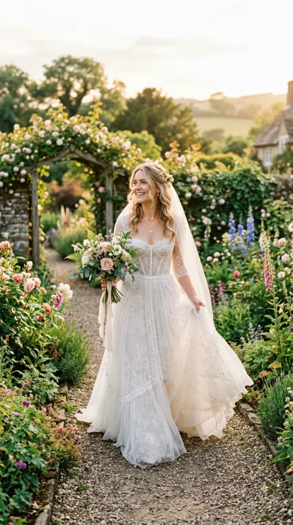 Lace Corset A-Line Gown