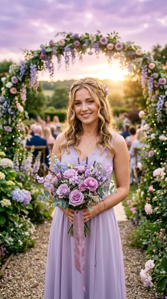 Lavender Dresses with Mauve and Lilac Florals