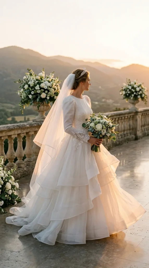 Layered Organza Royal Bridal Gown