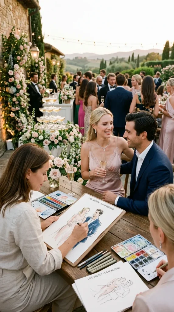 Live Painters — But Painting Guests, Not the Couple