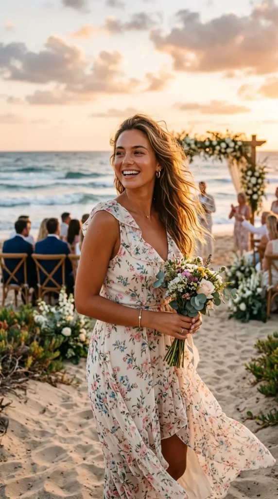 Loose Beachy Waves for Coastal Weddings