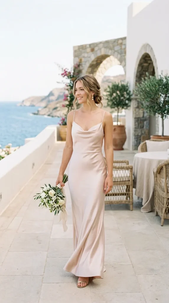 Minimal Barbie Satin Slip Dress