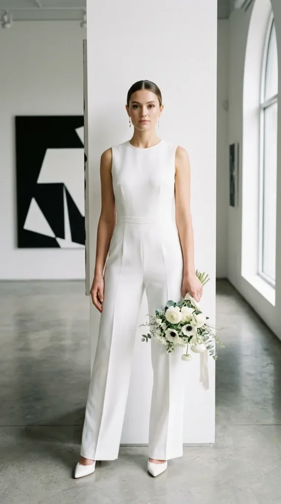 Minimal Crepe Tailored Jumpsuit