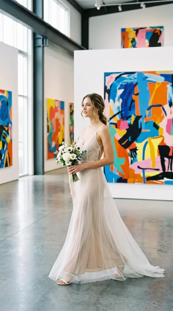 Minimal Sheer Slip-Inspired Gown