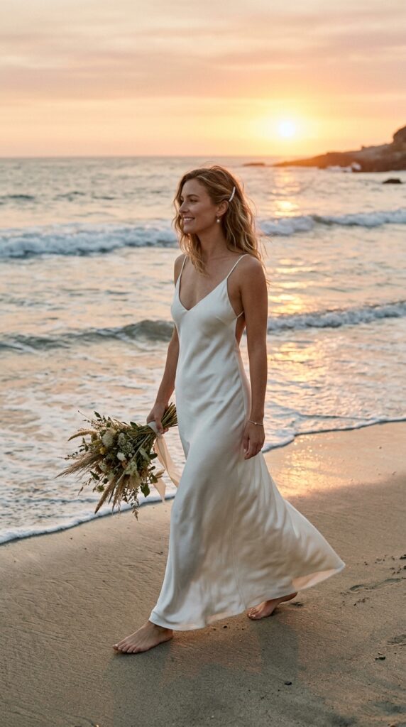Minimal Slip Wedding Dress